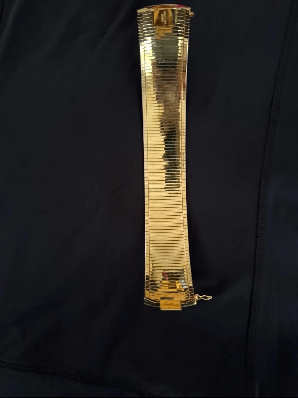 Gold plated women's Bracelet - Sleek Textured Cuff